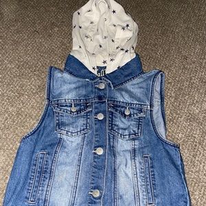 Wallflower Jean vest with hood